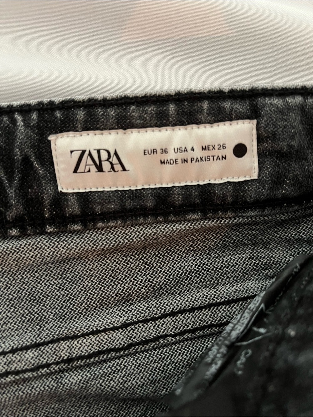 ZARA Black Washed Denim Jeans